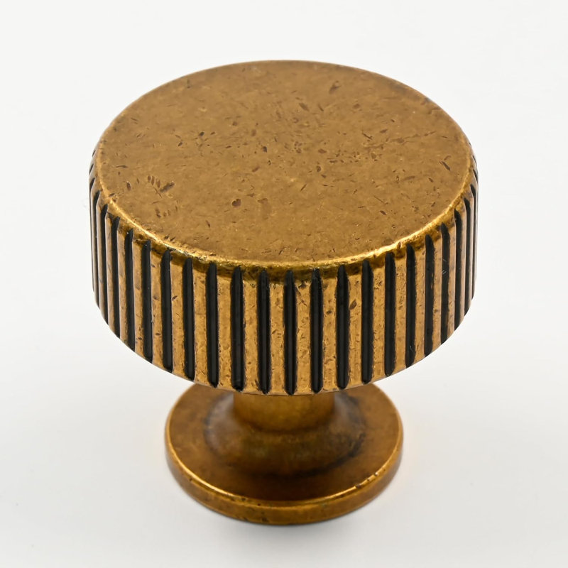 Paquet de 10 boutons d'armoire - poignées de tiroir en métal durables pour armoires de cuisine, commodes et placards, Laiton
