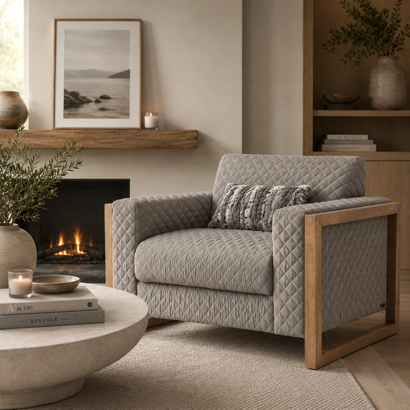 Chaise d'appoint Hudson Ferry - Ardoise / bois flotté