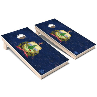 Ensemble de planches de cornhole en polychromie toutes saisons Vermont State Flag