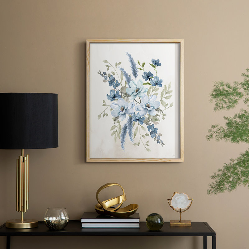 Sweet Blues II, reproduction encadrée - bois massif, H 21 po x l 17 po, Naturel