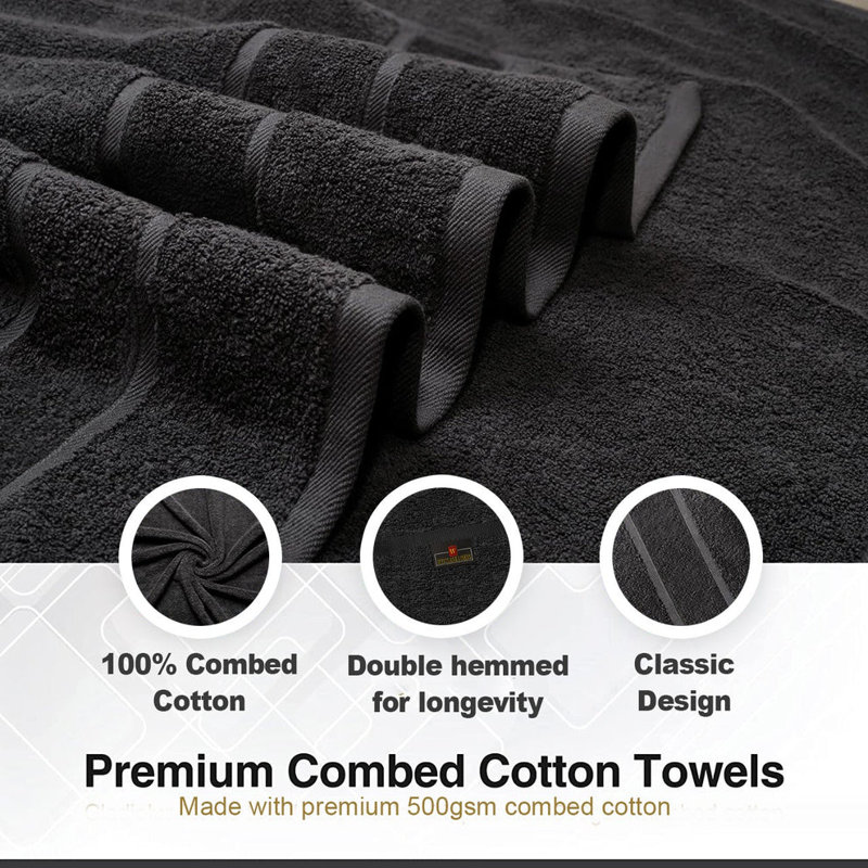 Marutani Bath Sheet 100x150cm, Black
