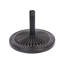  Base de parasol d'extérieur en résine noire avec détails moulés, support résistant aux intempéries, noir