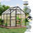 6x6 FT Walk-In Polycarbonate Greenhouse, Heavy Duty Aluminum Frame with Sliding Door & Adjustable Roof Vent, for Backyard, Garden or Patio - Original Color-124010656