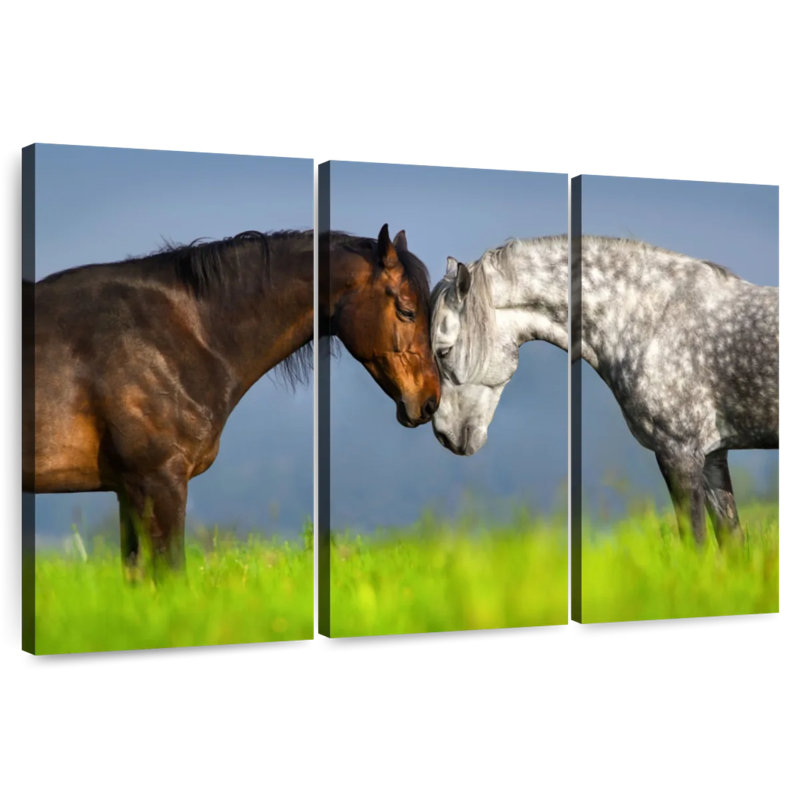 Couple de chevaux Hardie, H 42 po x l 65 po