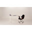 Chaise de bureau style Mid-Century en similicuir Barri-21223760