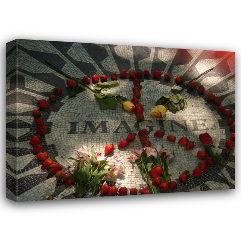 Hommage à John Lennon à New York, H 18 po x l 24 po
