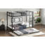 Lit superposé simple TG au-dessus de simple avec lit gigogne simple, noir-1767790974