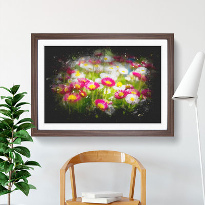 Pretty Flowers - Single Picture Frame Print on Wood