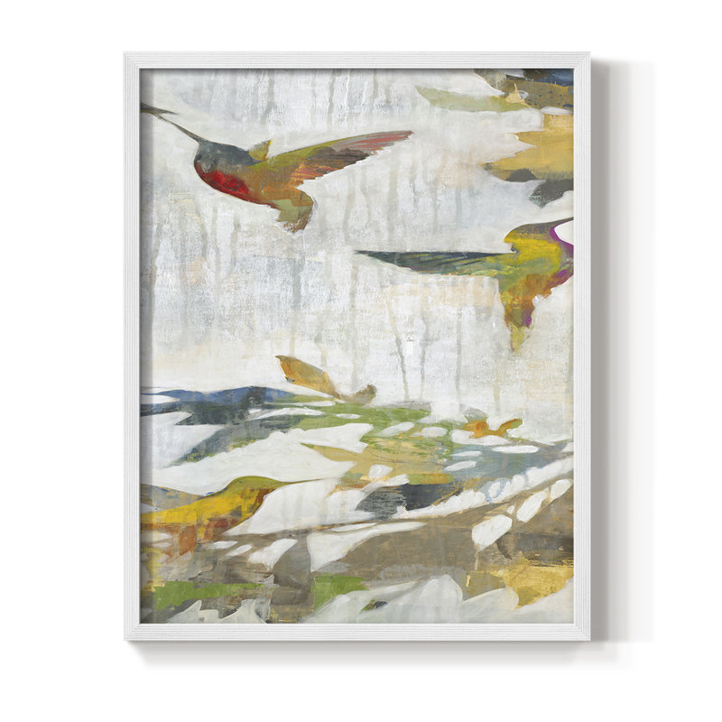 Reproduction encadrée Garden Party V2 - bois massif, Blanc, H 28 po x l 22 po