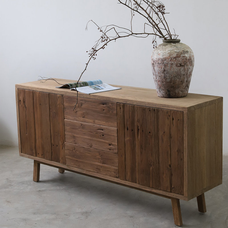 Buffet rétro en bois massif