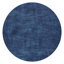 Tapis écologiques tissés à la main en laine tissée à la main - Ronde | Couleur bleue | Conception solide | Tapis de salon, chambre à coucher-71857334