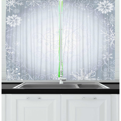 Ombre Pointed Kitchen Curtain