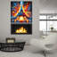  «Eiffel Tower Abstract» par Rey Klimt, art mural en verre acrylique, 36 po x 36 po-1472138430