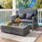 Ferrum 67'' Wide Straight Wicker Patio Daybed with Cushions
