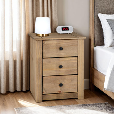 Tetteh 3 Drawer Bedside Table