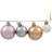 Ornament String Christmas Lights - Warm White LED - 3' Clear Wire - 10Ct-103688438