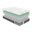 Matelas hybride en mousse viscoélastique gélifiée infusée de gel de thé vert moderne et contemporain de 12 po avec base infusée de charbon Gann, niveau de confort ferme-257920680