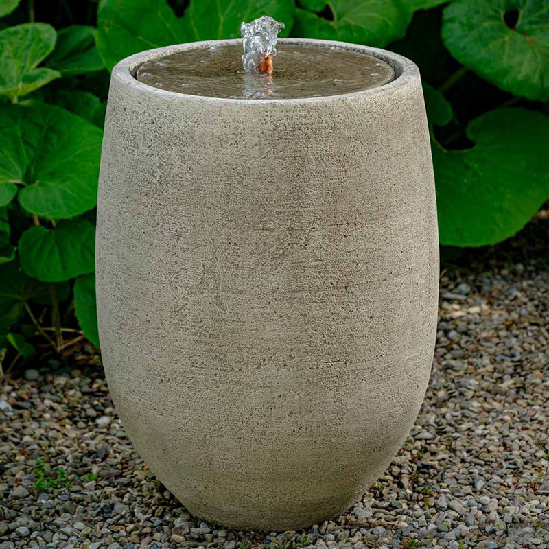 Fontaine en béton Yayla, Ferro rustique Nuovo, H 22 po x l 15,5 po x P 15,5 po