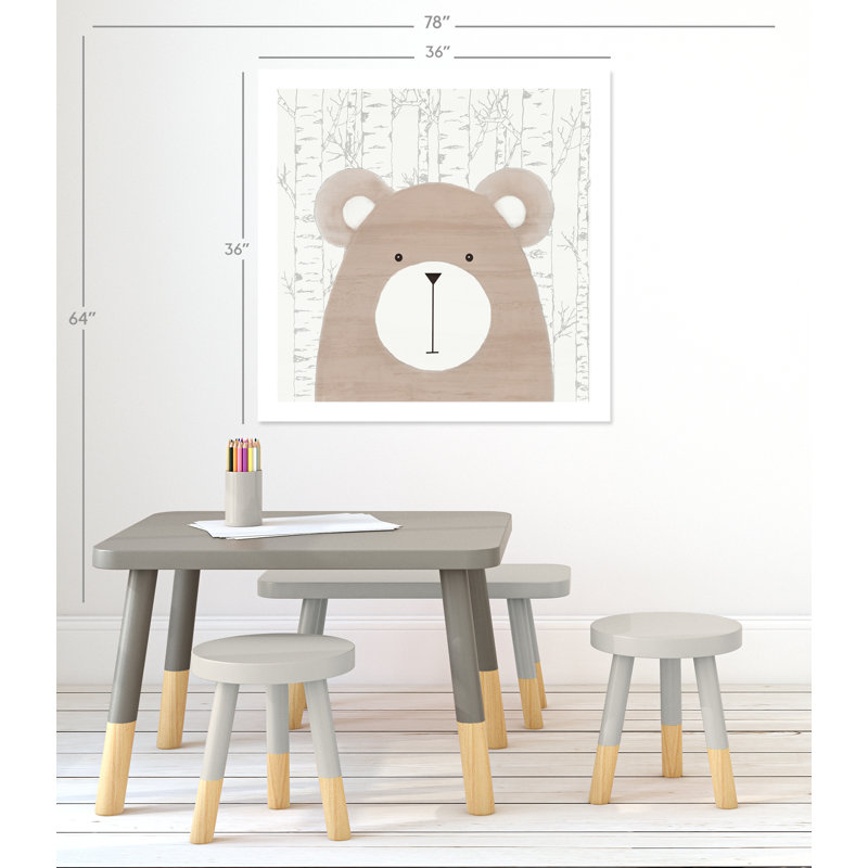 Impression sur papier Woodland Friends, H 36 po x l 36 po x P 1 po