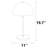 Lumiere 19" Modern Dome Table Lamp