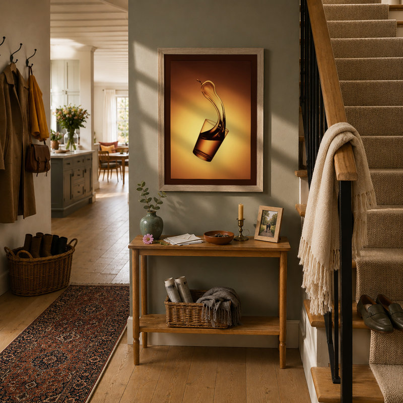 Liquid in Motion Modern - Framed Print, Oak, A3 - 42.0 x 29.7 cm