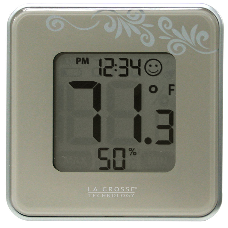 Horloge de station densimètre digital thermomètre & Weatherall, argent