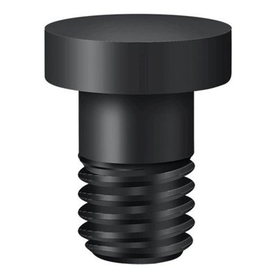 Deltana HPSS70U19 Embout à bouton prolongé pour charnières en laiton massif peint en noir