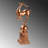 Elegant Decorative Object, Bronze Color, 5.9 x 22.4 x 8.3 inches | 100% Polyester | Perfect for Home Decor, Modern Aesthetic, Adds a Touch of Sophistication to Any Space, Lightweight and Stylish Design-1381986730