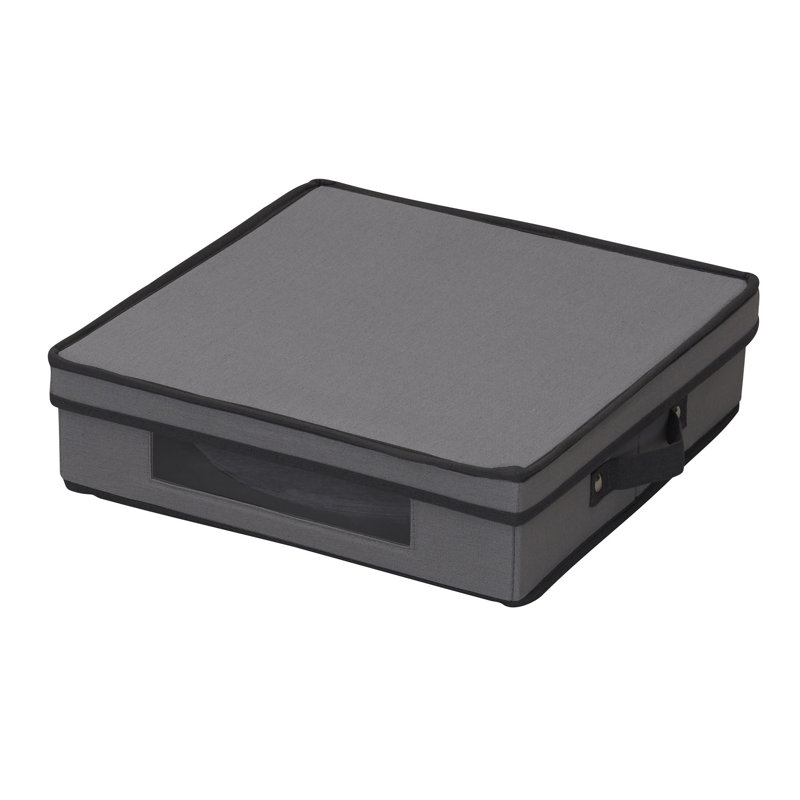 Canvas Dining Plates Storage, Gray