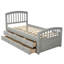 Lit plateforme simple avec rangement en bois massif et 6 tiroirs-103767064