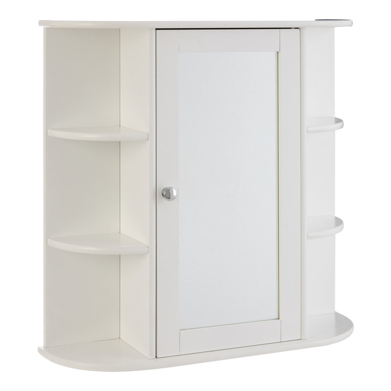 Decarvalho 600mm W 580mm H Surface Framed Medicine Cabinet Mirror 7 Fixed