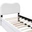 Lit plateforme tapissier simple pour chambre à coucher - blanc avec finition et lit gigogne fiable-1792241914-1792241915