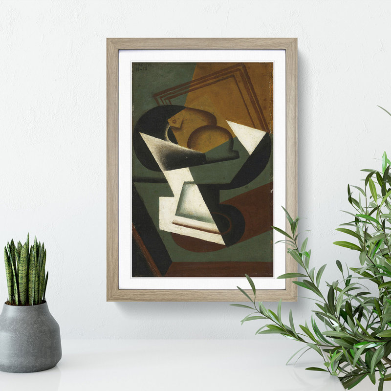 Cafeteria by Juan Gris - Picture Frame Painting, Oak Framed, 36cm H x 27cm W x 2cm D