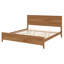 Structure de lit plateforme en bois robuste avec support de lattes en bois fiable