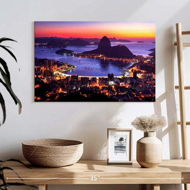 Nicci Rio De Janeiro au lever du soleil, H 16 po x l 24 po