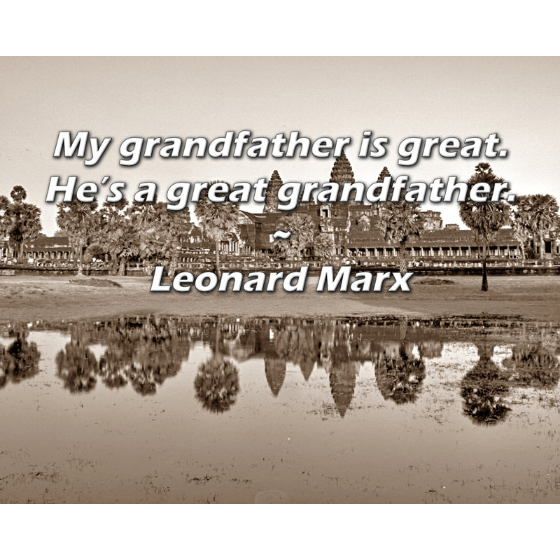 Toile tendue avec toile Trinx par Leonard Marx: «Mon grand-père est génial. C'est un arrière-grand-père