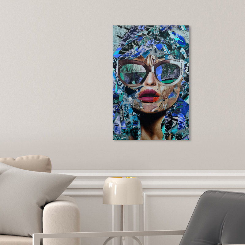Timing is Everything Blue - Impression sur toile, H 15 po x l 10 po, Toile tendue