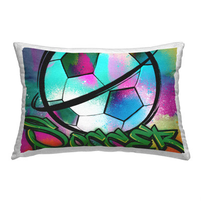 Abstract Indoor/Outdoor Throw Pillow