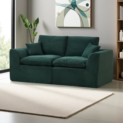 Modular Sectional Sofa Cloud Couch,Comfy Cloud Modern Sofa,2 Seater With Cushion Covers Removable Furniture For Living Room Bedroom Apartments Dorms,No Assembly Required