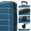 Valise à carreaux 28 pouces en ABS rigide, valise de voyage extensible durable avec roulettes, serrure TSA