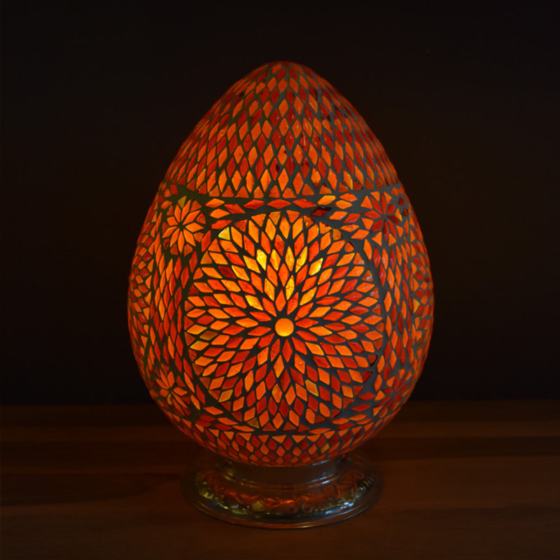 Chesson Metal Table Lamp, Redorange