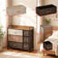 Armoire de rangement moderne avec tablette ouverte