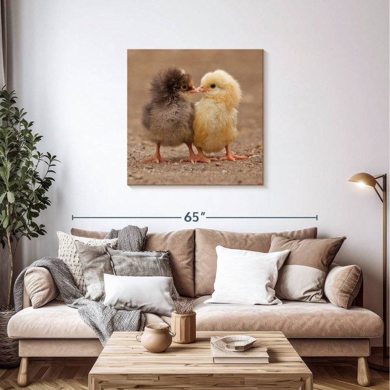 Crowle Pecking Baby Chicks, 36" H x 36" W