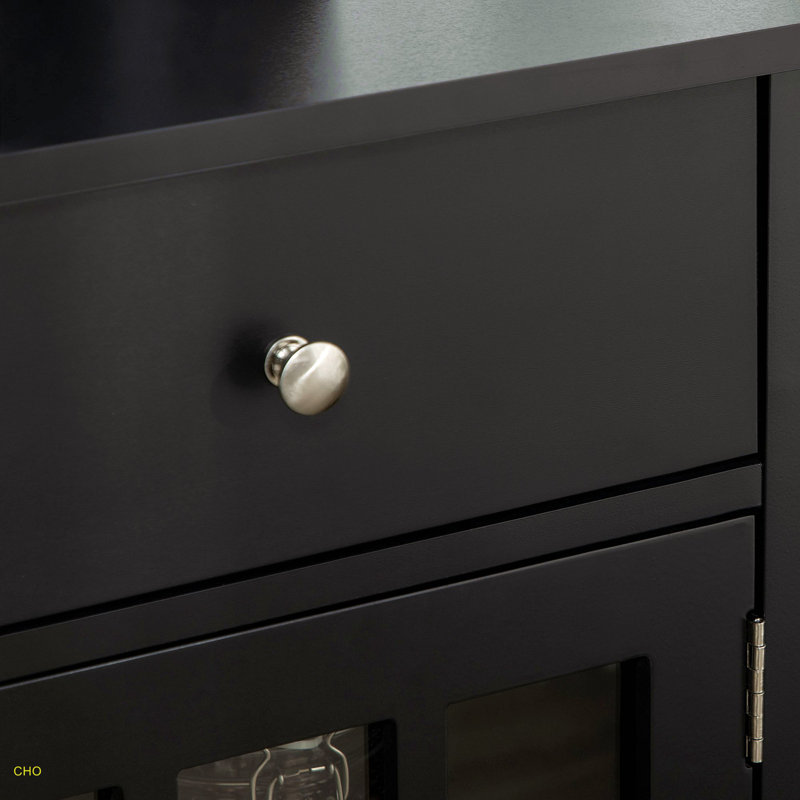Buffet buffet, armoire de cuisine décorative avec portes en verre, tablette réglable et 2 tiroirs pour la cuisine