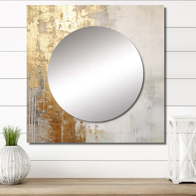 Kengo - Miroir décoratif mural Northern Lights pour chambre à coucher, 36 po x 36 po