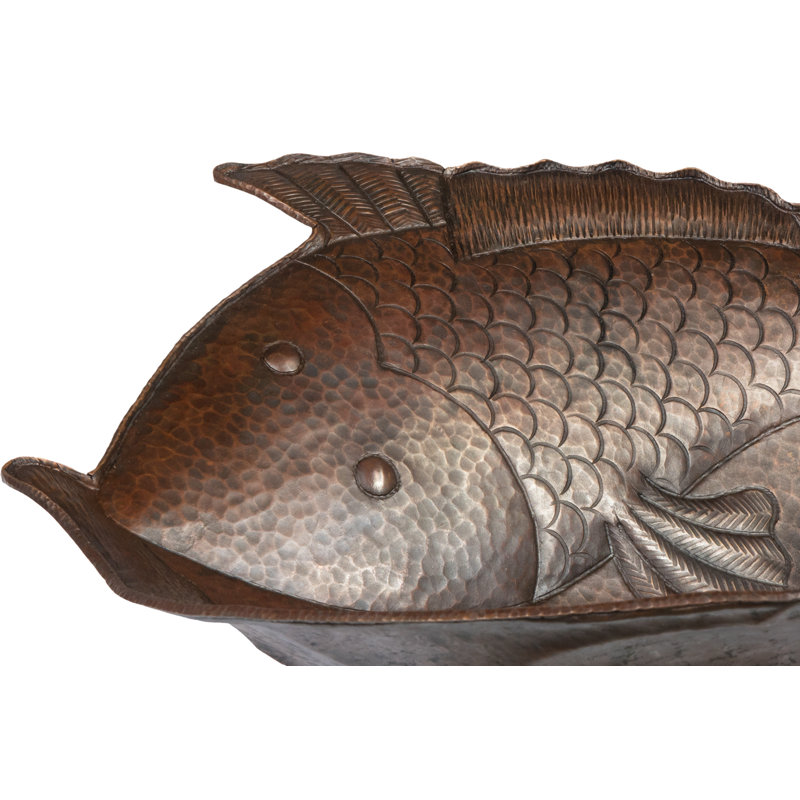 Two Fish Vessel Hammered Copper Sink