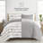 Duvet Cover Set Patterned Microfiber Ultra Soft Bedding in Chevron Sleep-105813936