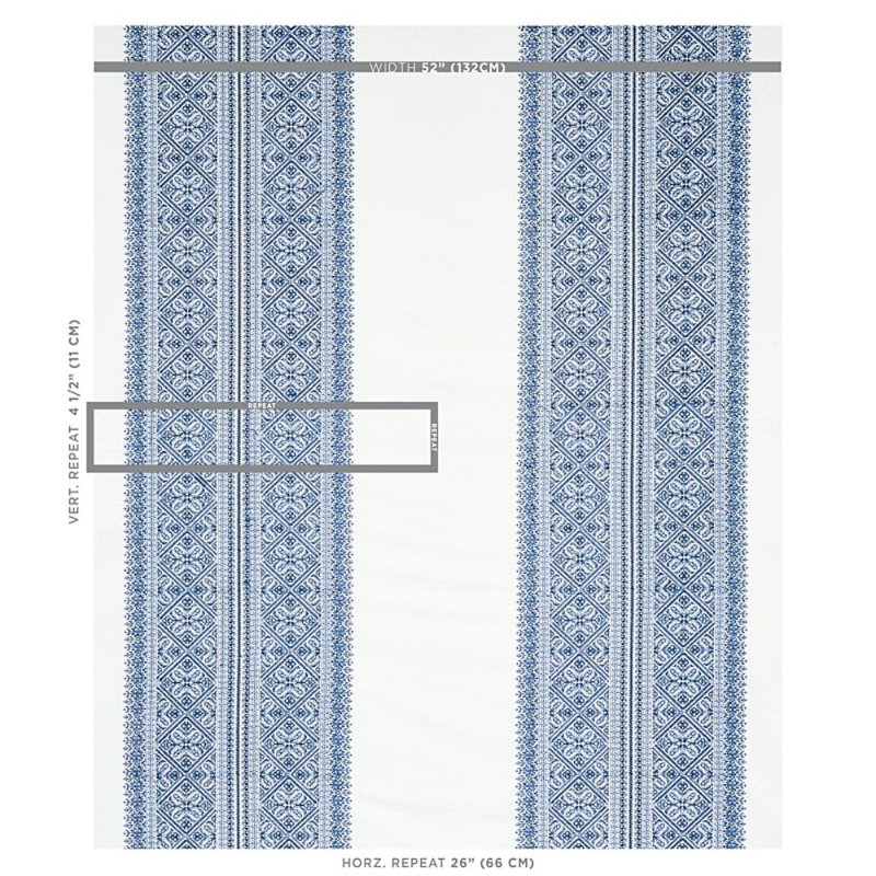 Tissu de broderie Toledo, Bleu marine
