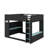 Full Size Wood Loft Bed With Desk,Drawers,Storage Compartments,Hanging Rod And RGB Lights-433192503