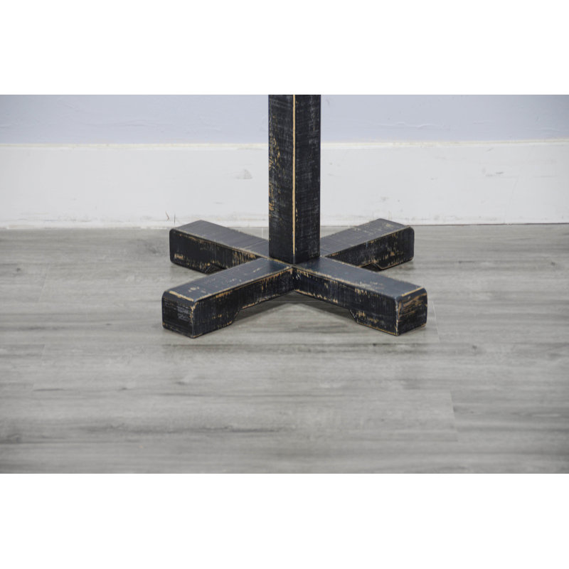 Haslemere Solid Wood Freestanding 8 - Hook Coat Rack, Black